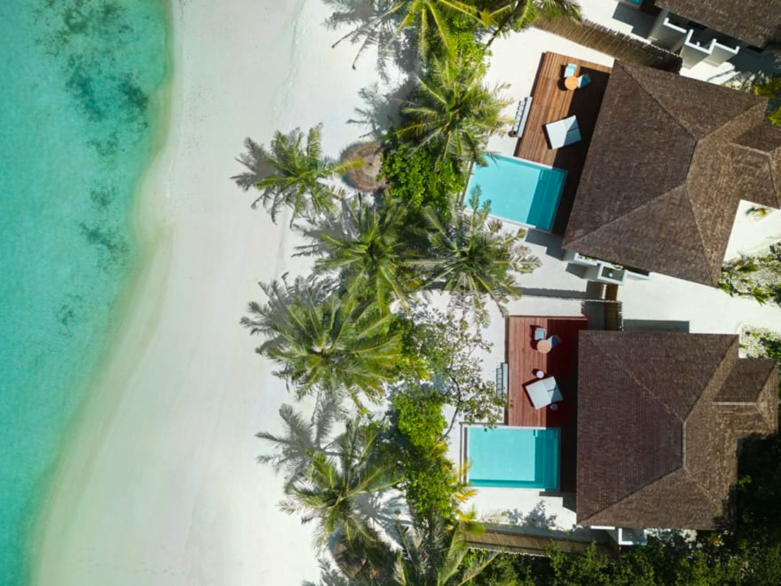 aerial beach pool villa                                                                                                                                                                