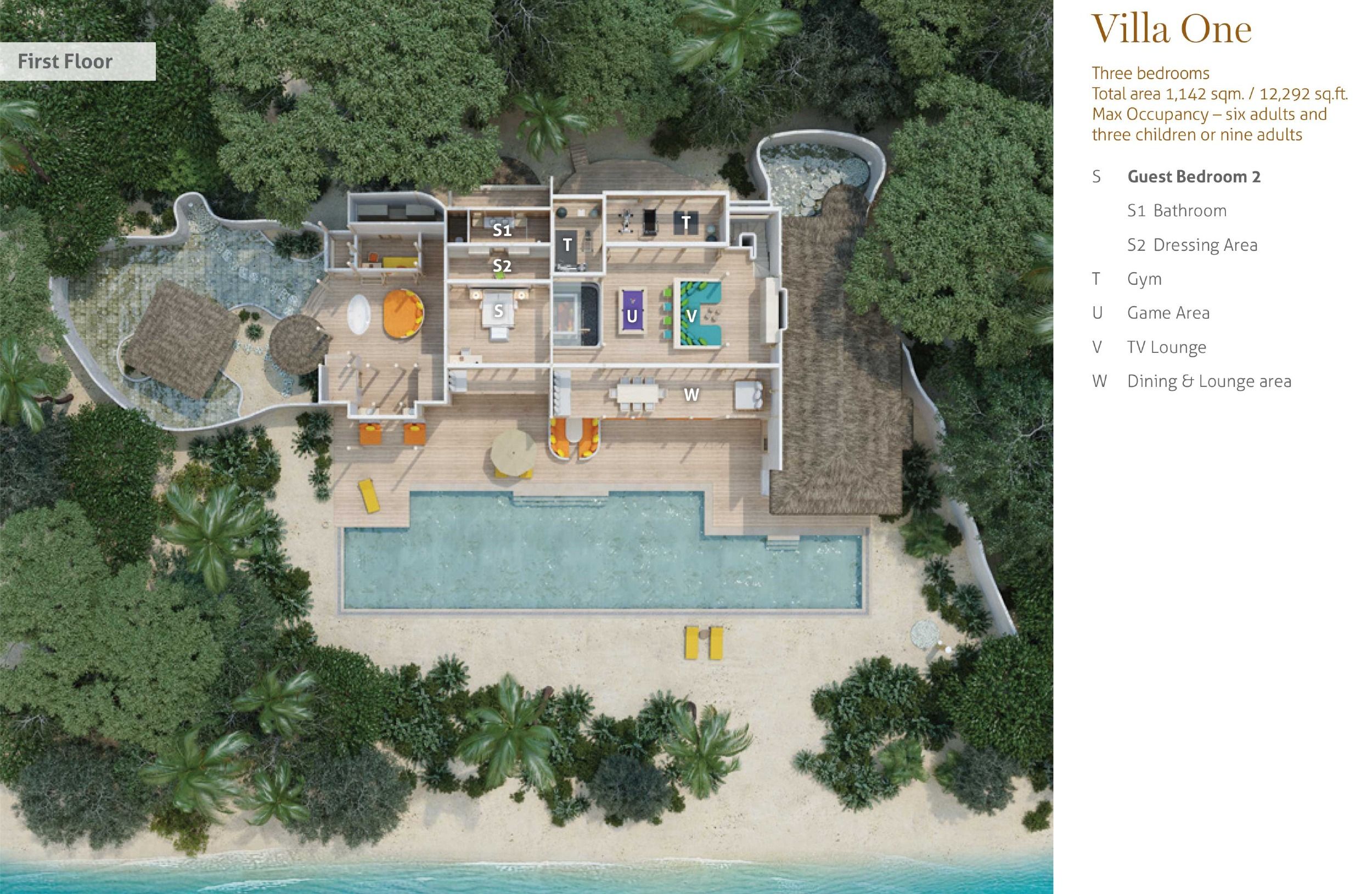 Villa One - 3 Bedroom Residence with Pool  