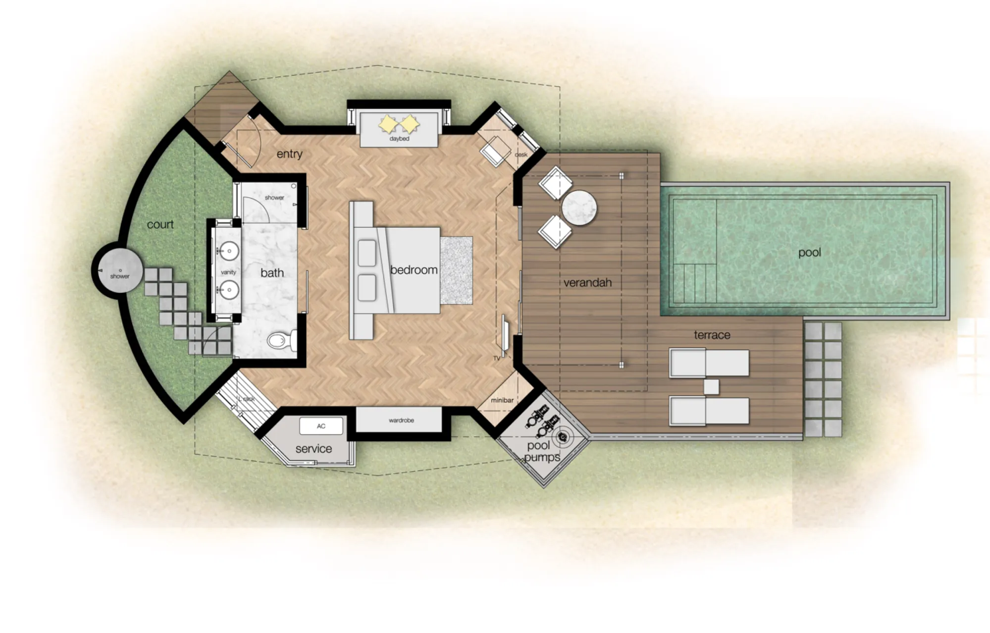 Beach Villa with Private Pool