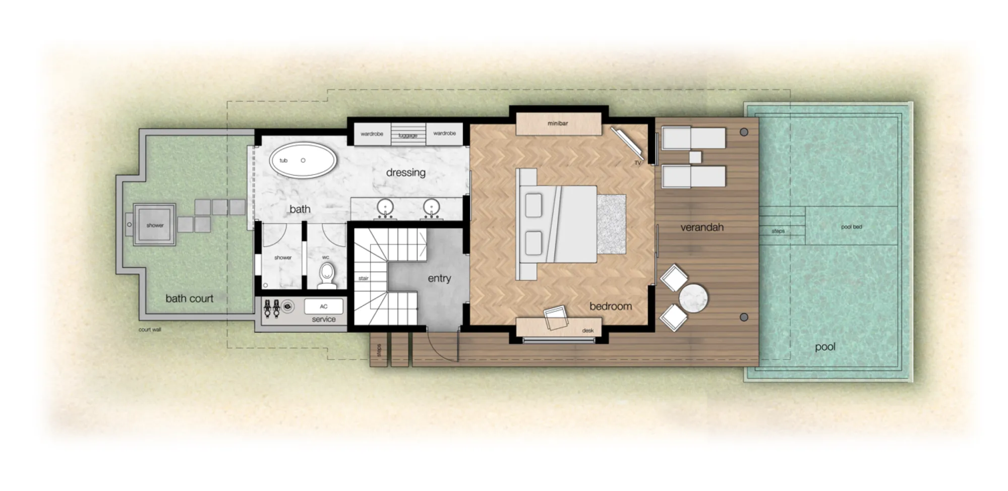 Two Bedroom Beach Villa with Private Pool