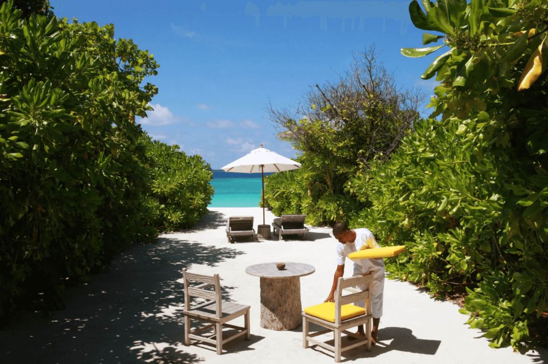 Ocean Beach Villa with Pool Outdoor Six Senses Laamu