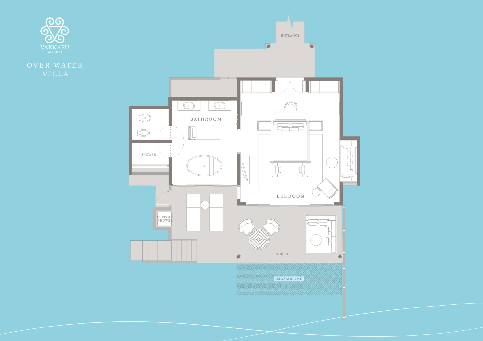 Over Water Villa Floor Plan Vakkaru Maldives
