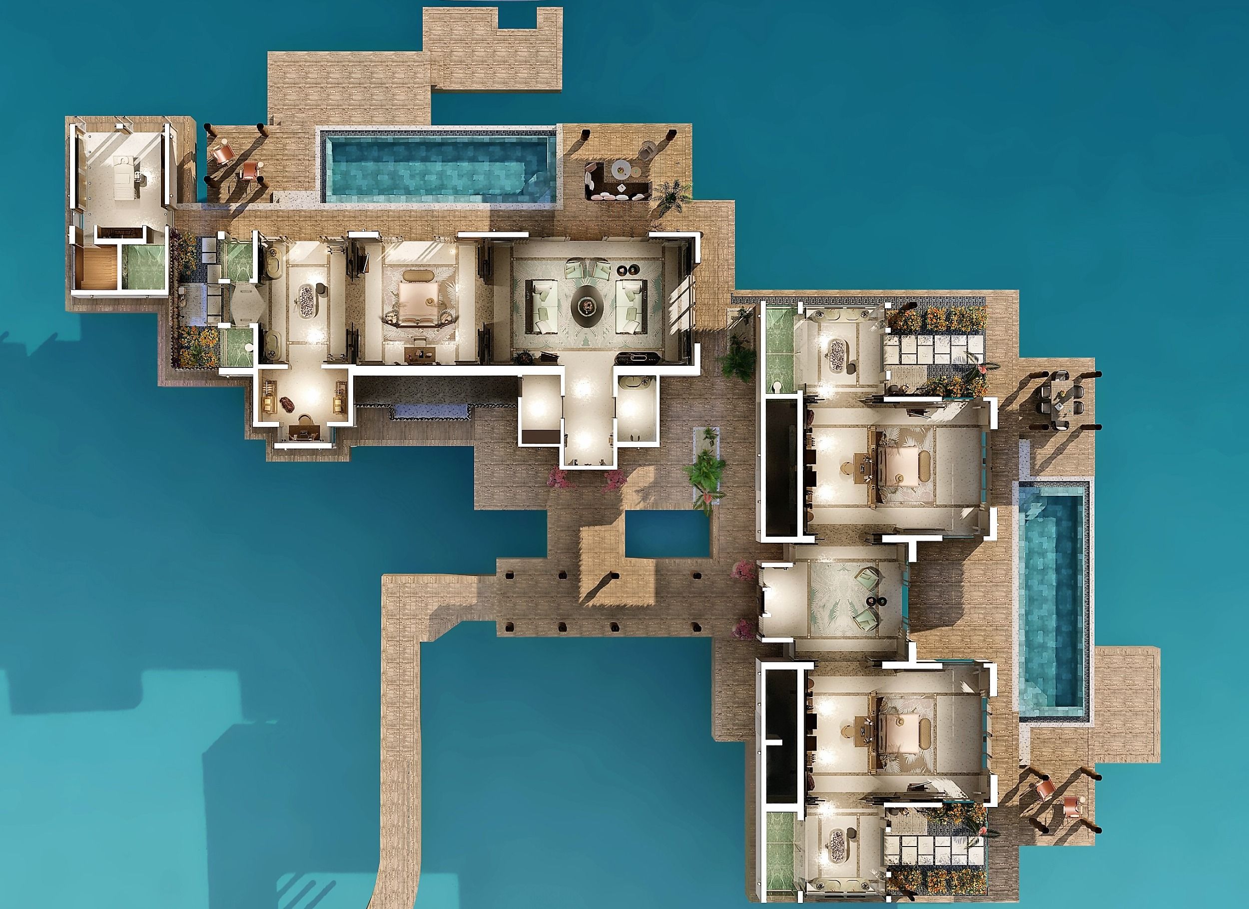 Three Bedroom Ocean Residence with 2 Pools