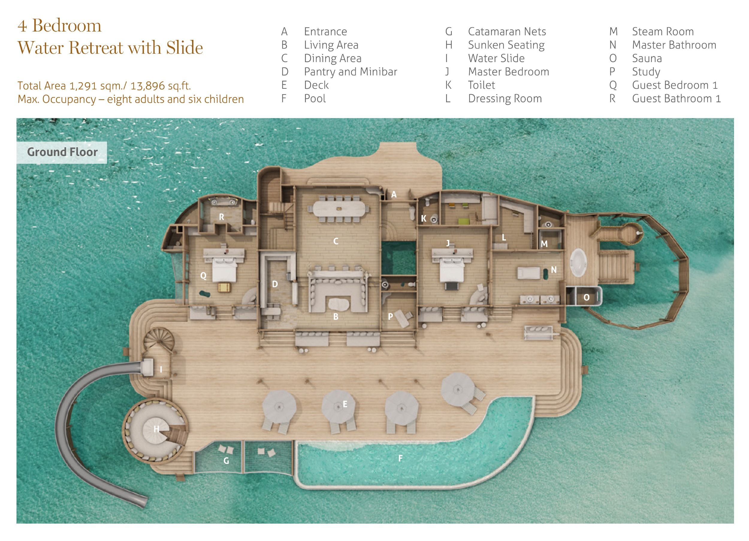 4 Bedroom Water Retreat with Slide - Soneva Jani
