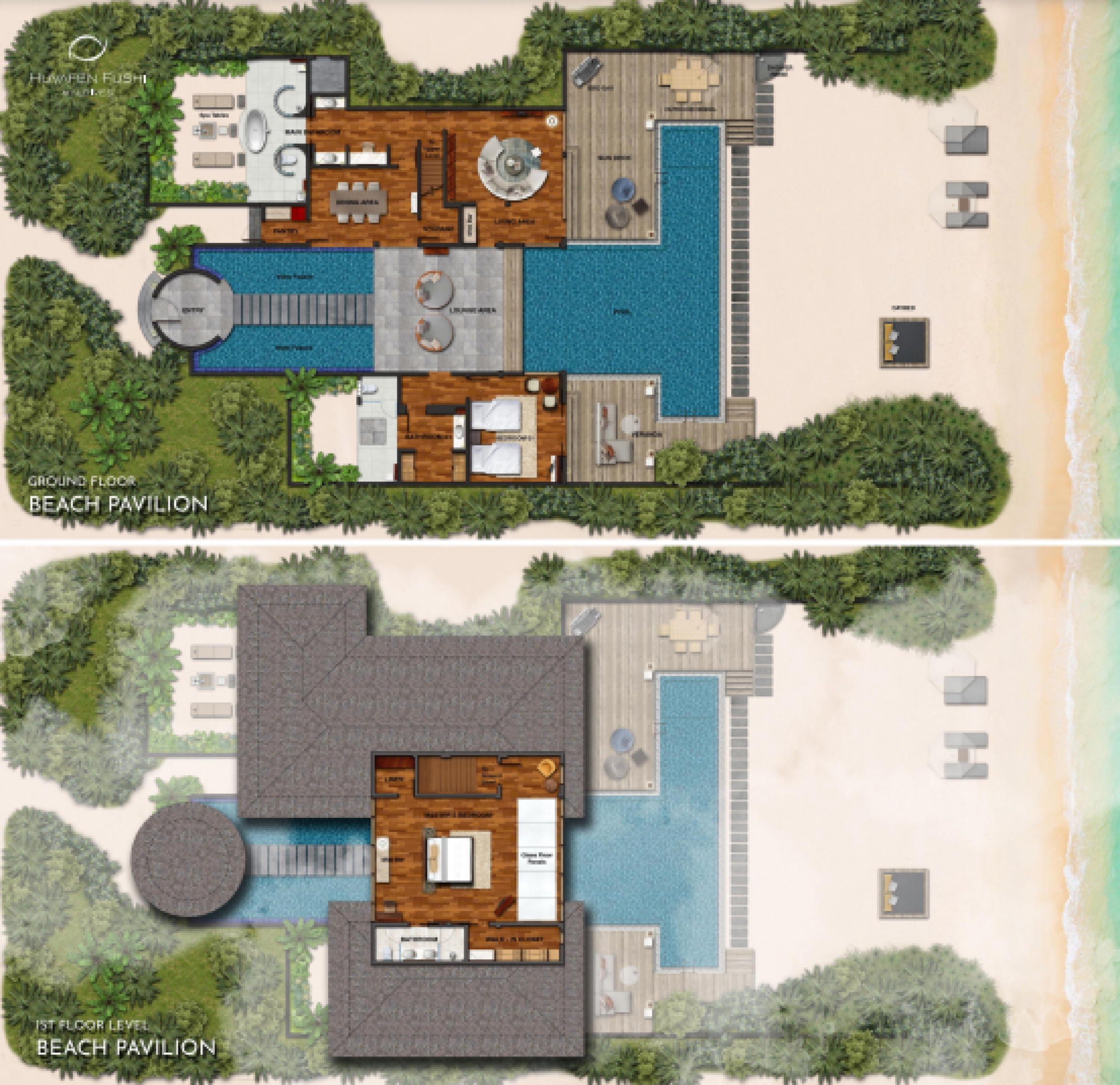 Three Bedroom Beach Pavilion with Pool