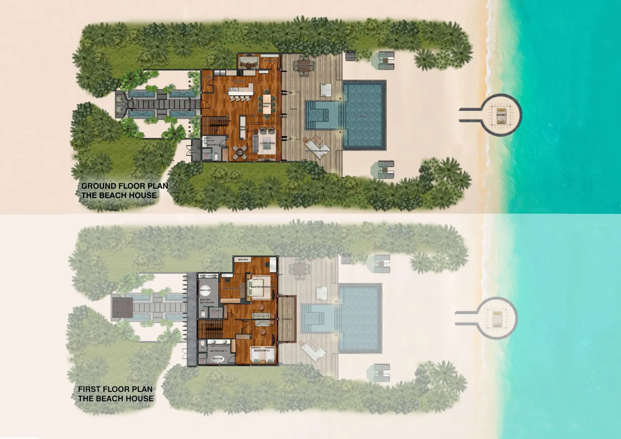 Two Bedroom Beach House with Pool