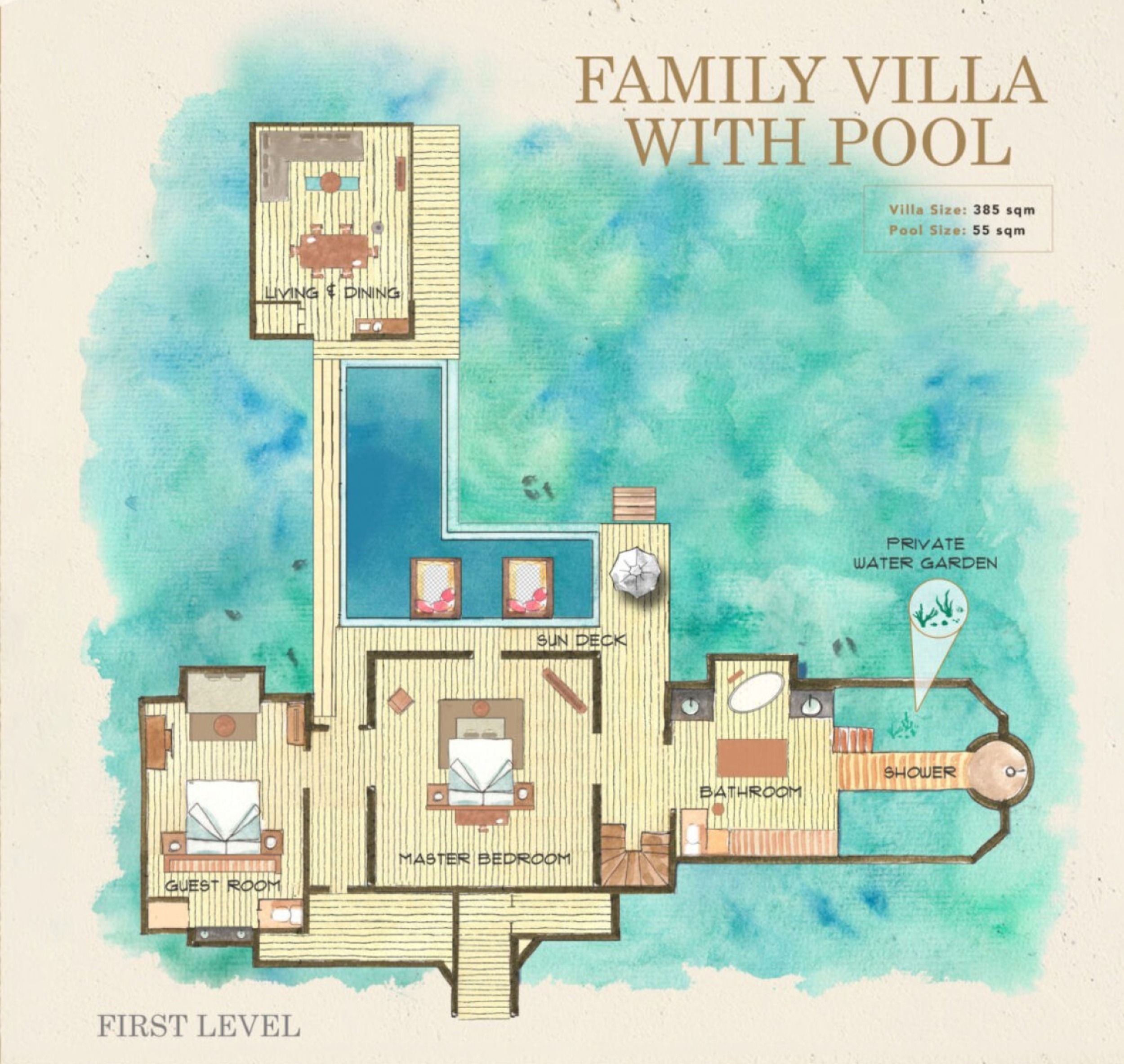 Gili Lankanfushi Family Pool  Floor Plan