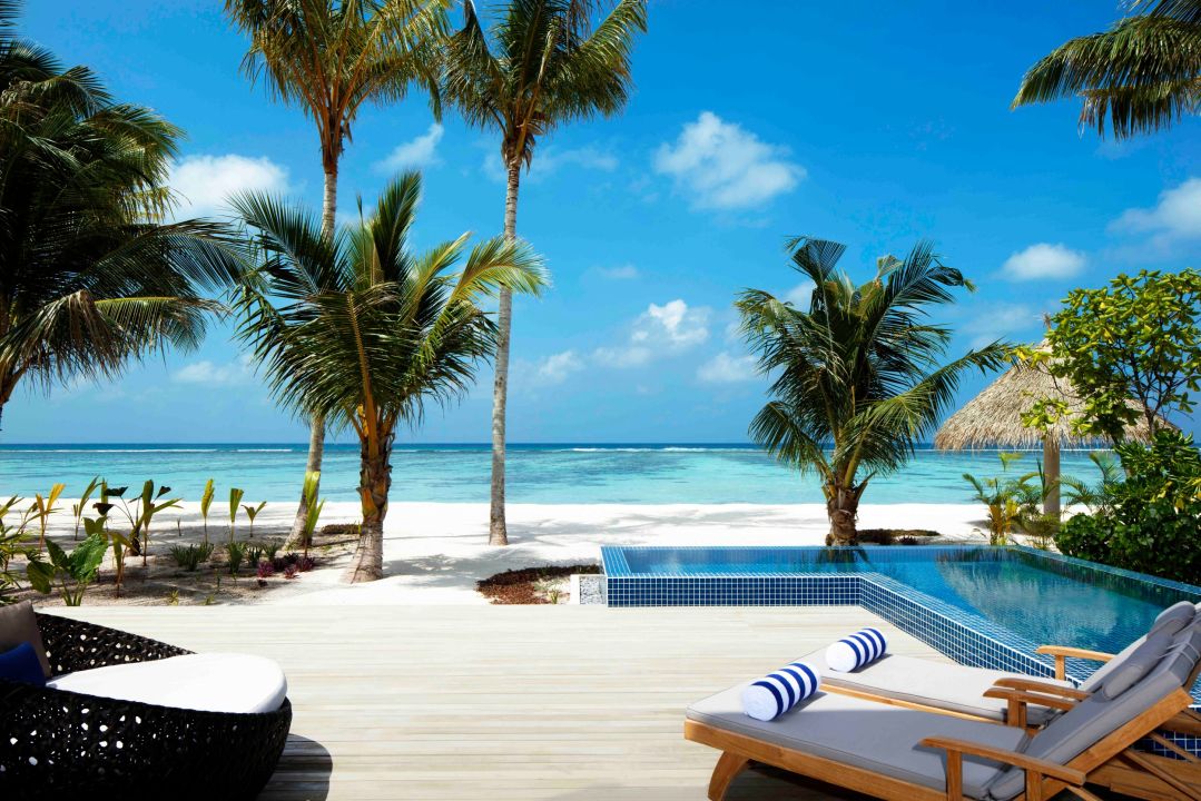 2 Bedroom Family Beach Villa - Outdoor Deck Radisson Blu Resort Maldives