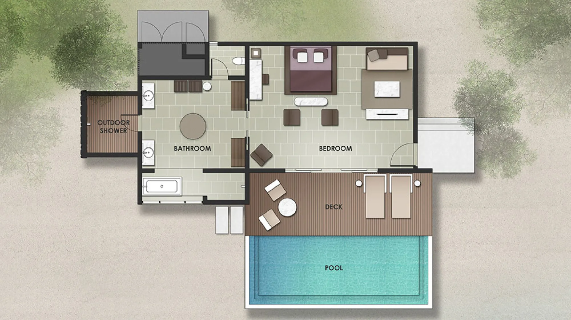 Sunrise / Sunset Deluxe Beach Pool Villa
