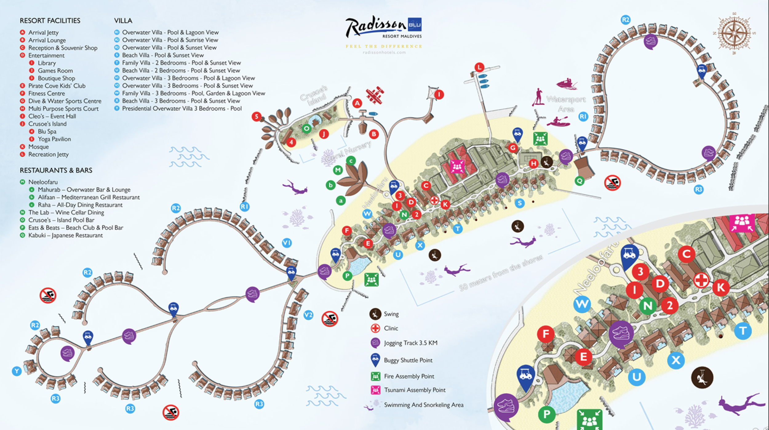 Radisson Map Radisson Blu Resort Maldives, South Ari Atoll