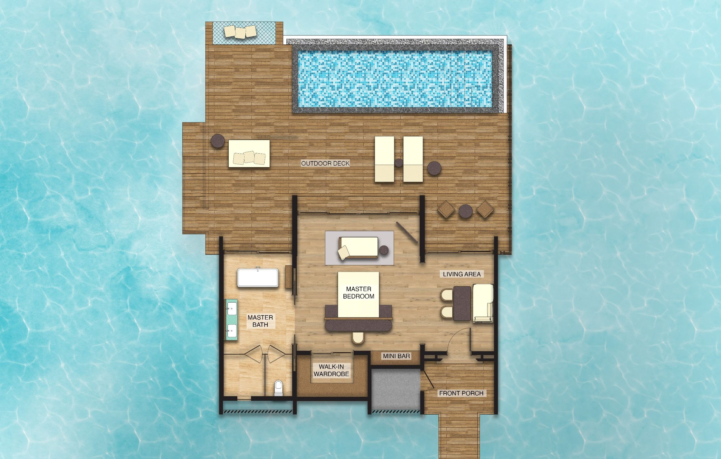Overwater Villa - Floor Plan Radisson Blu Resort Maldives