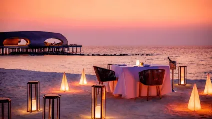 Experience Romantic Candlelight Dinner at St. Regis Maldives
