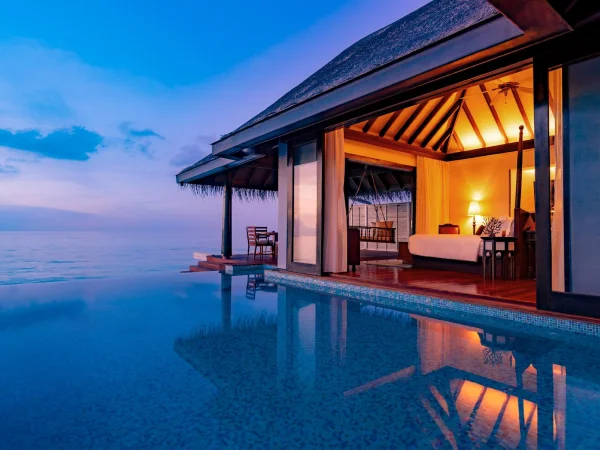 Sunset Over Water Pool Villa - Anantara Kihavah Maldives