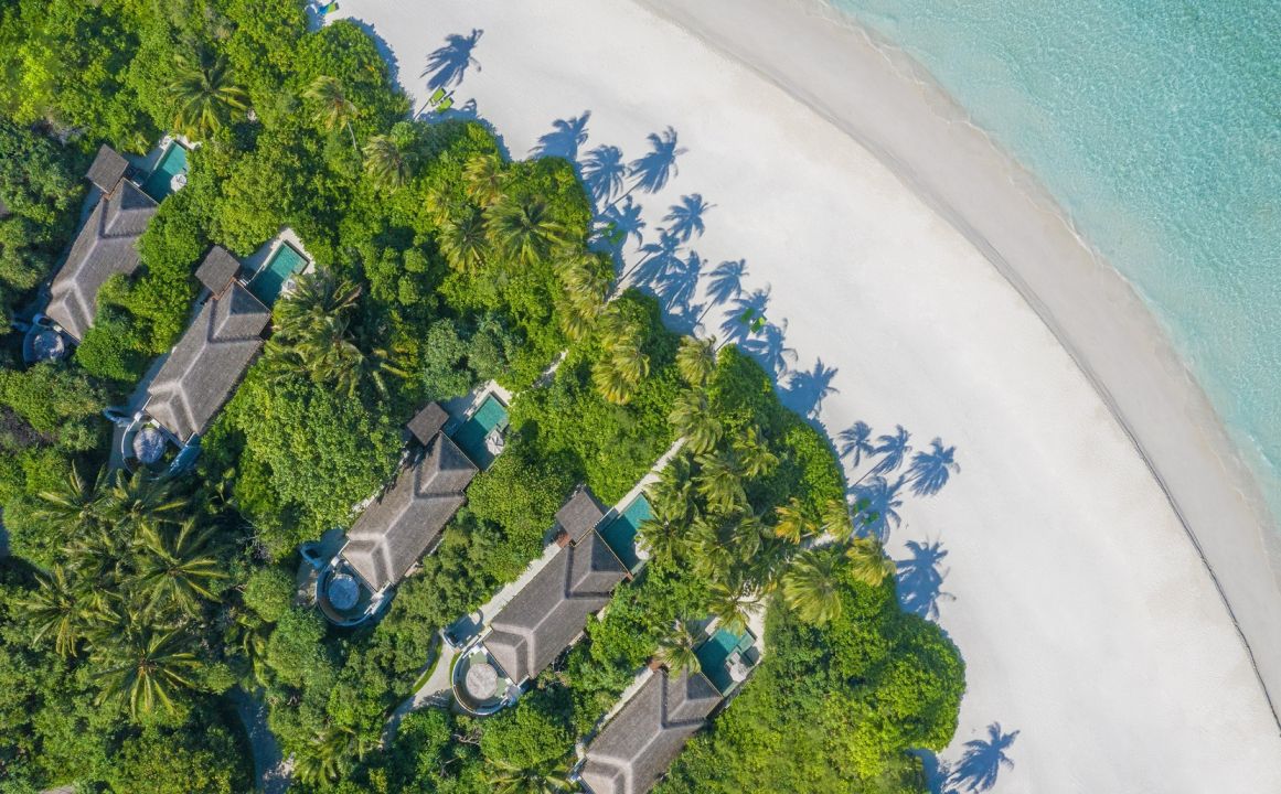 Beach Pool Villas Aerial View