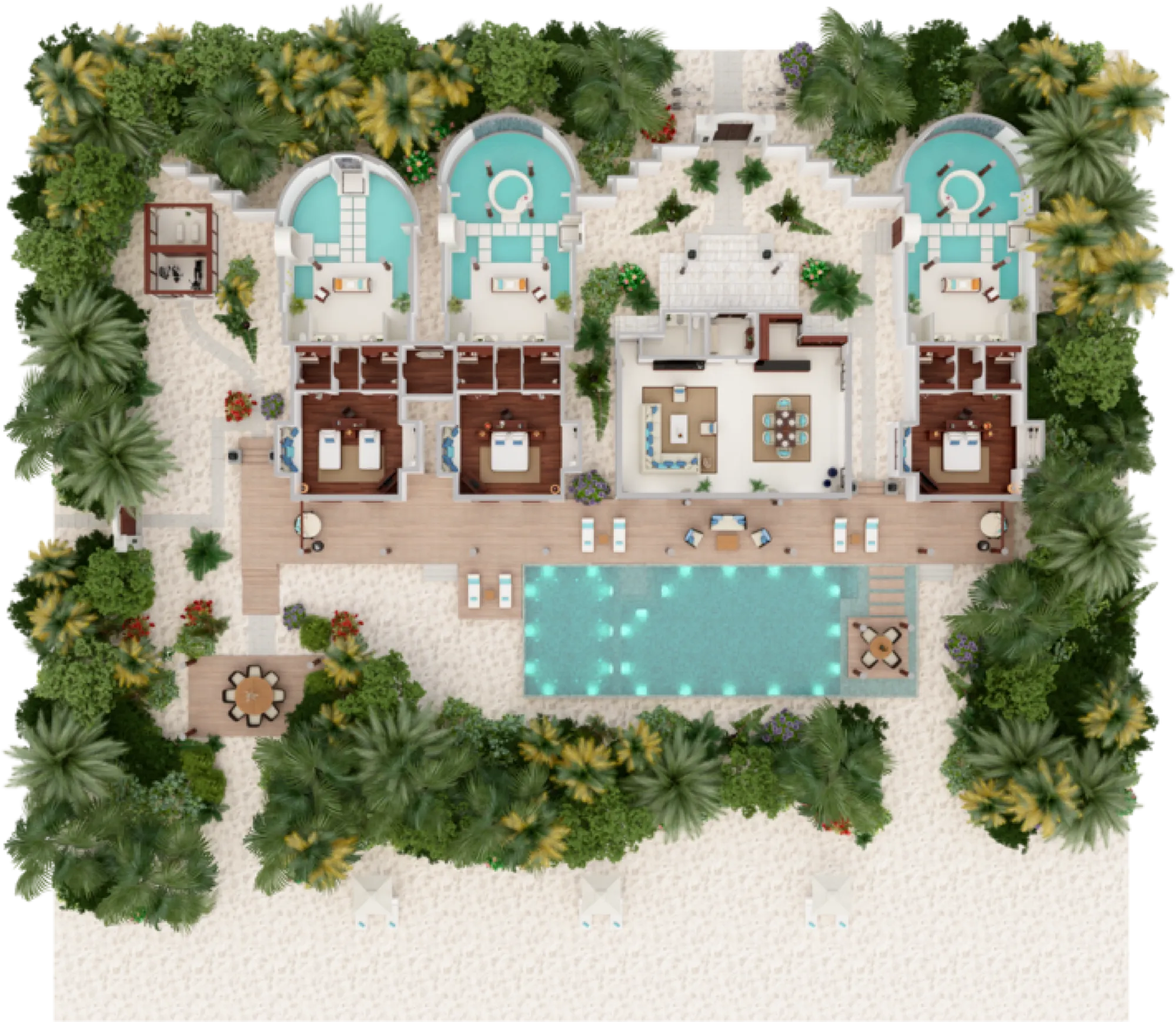 Three Bedroom Beach Pool Residence - Anantara Kihavah Maldives