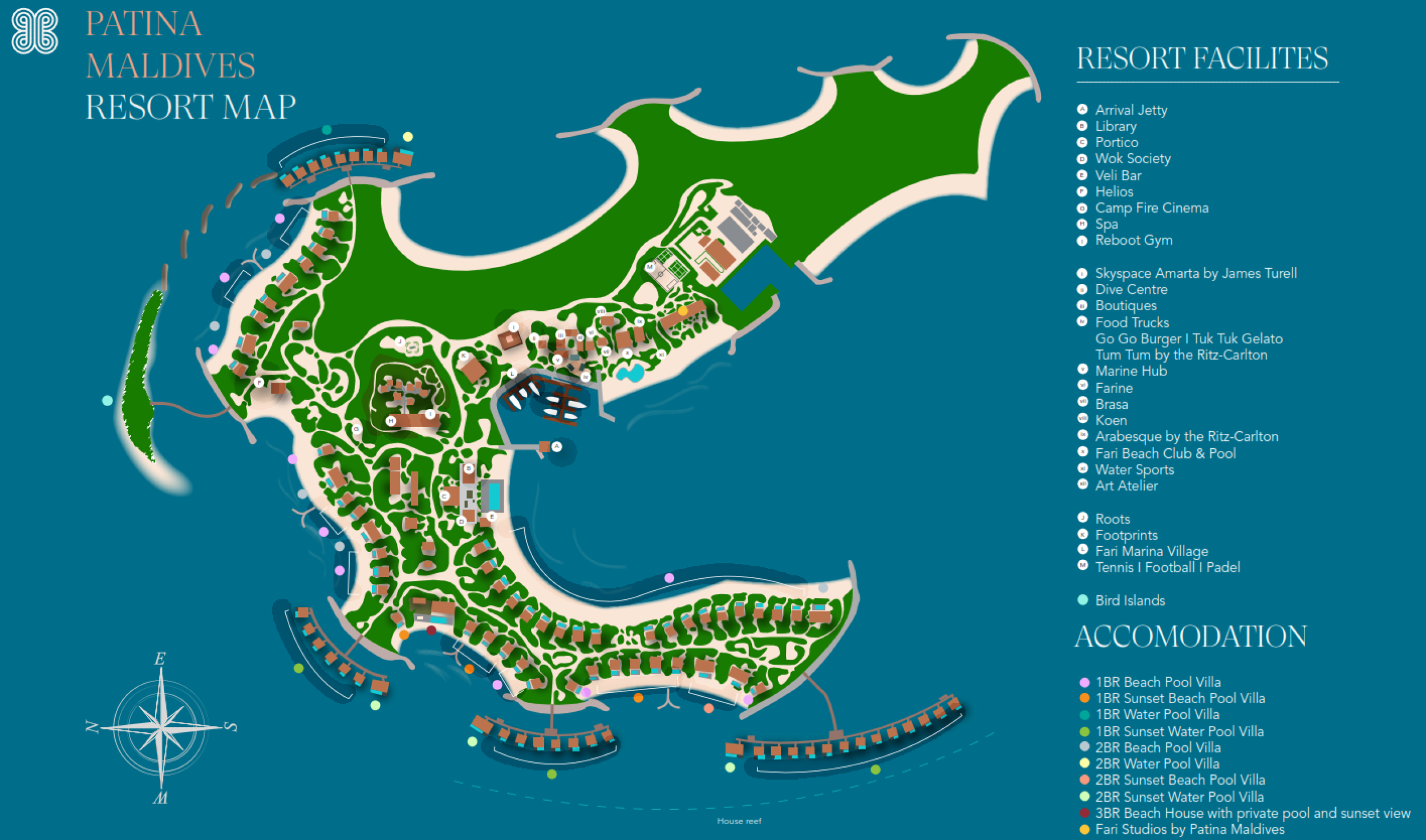 Patina Maldives - Resort Map