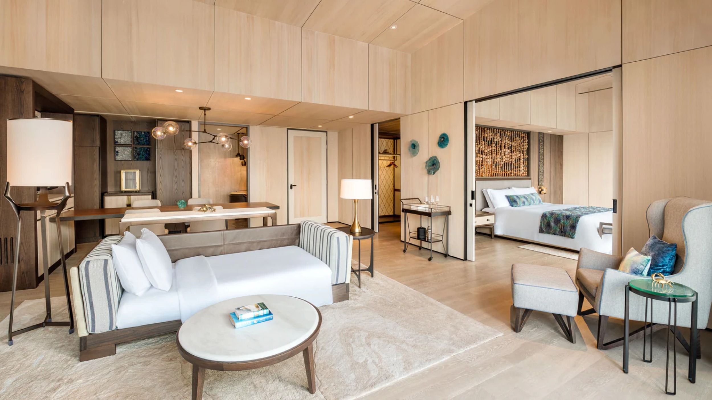 Panoramic Overwater St. Regis Suite with Pool - living room - The St Regis Maldives Vommuli Resort