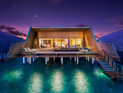 Sunset Over Water Villa with Pool
- night view- The St. Regis Maldives Vommuli Resort