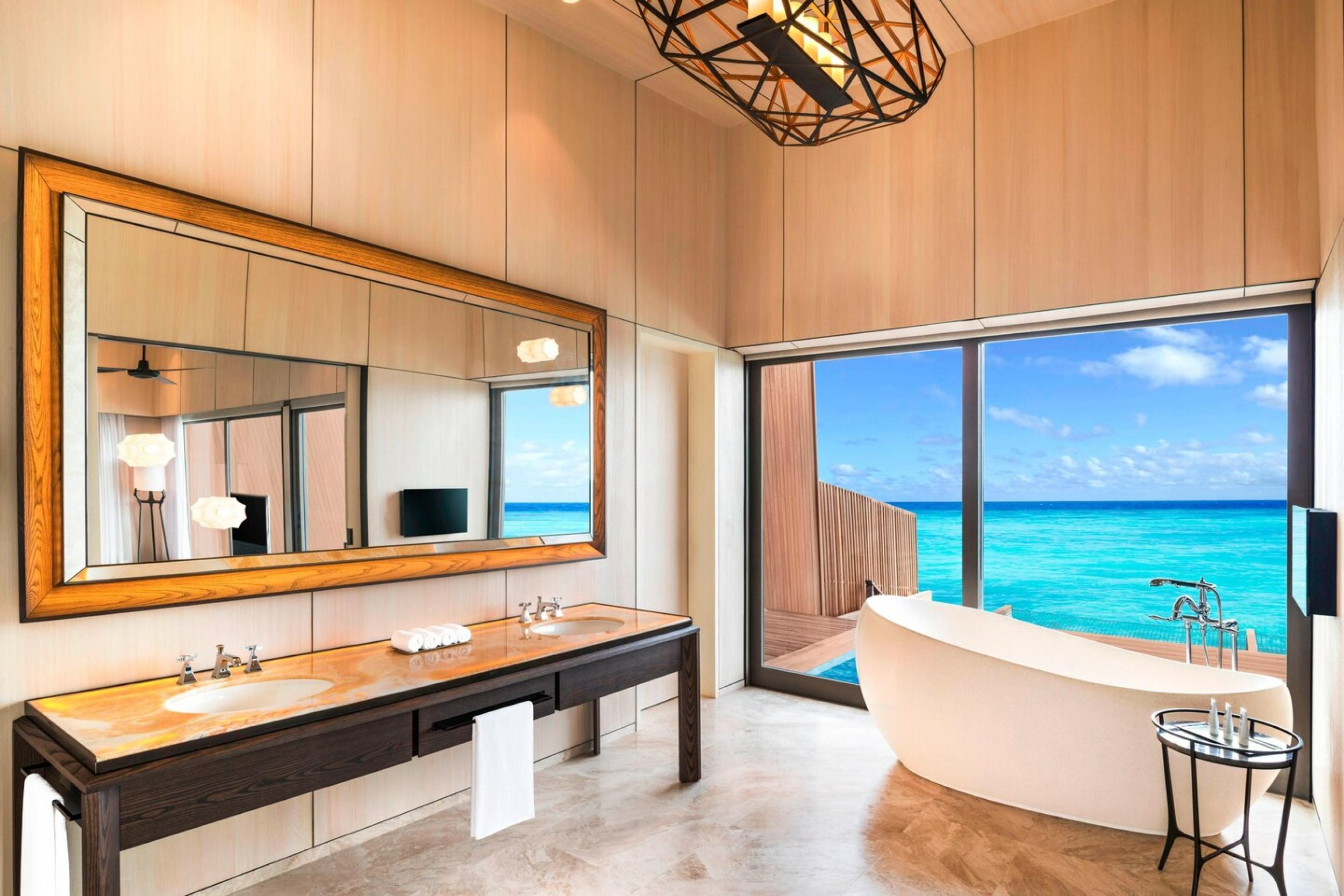 Sunset Over Water Villa with Pool
- bathroom - The St. Regis Maldives Vommuli Resort