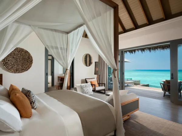 One Bedroom Over Water Pool Residence Bedroom