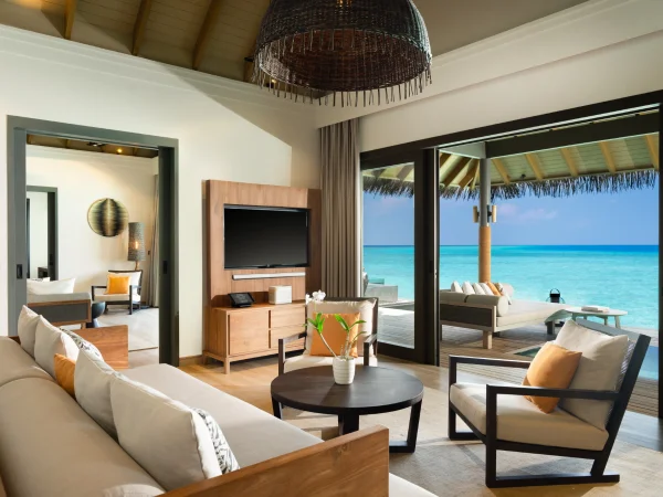 One Bedroom Over Water Pool Residence Living Room