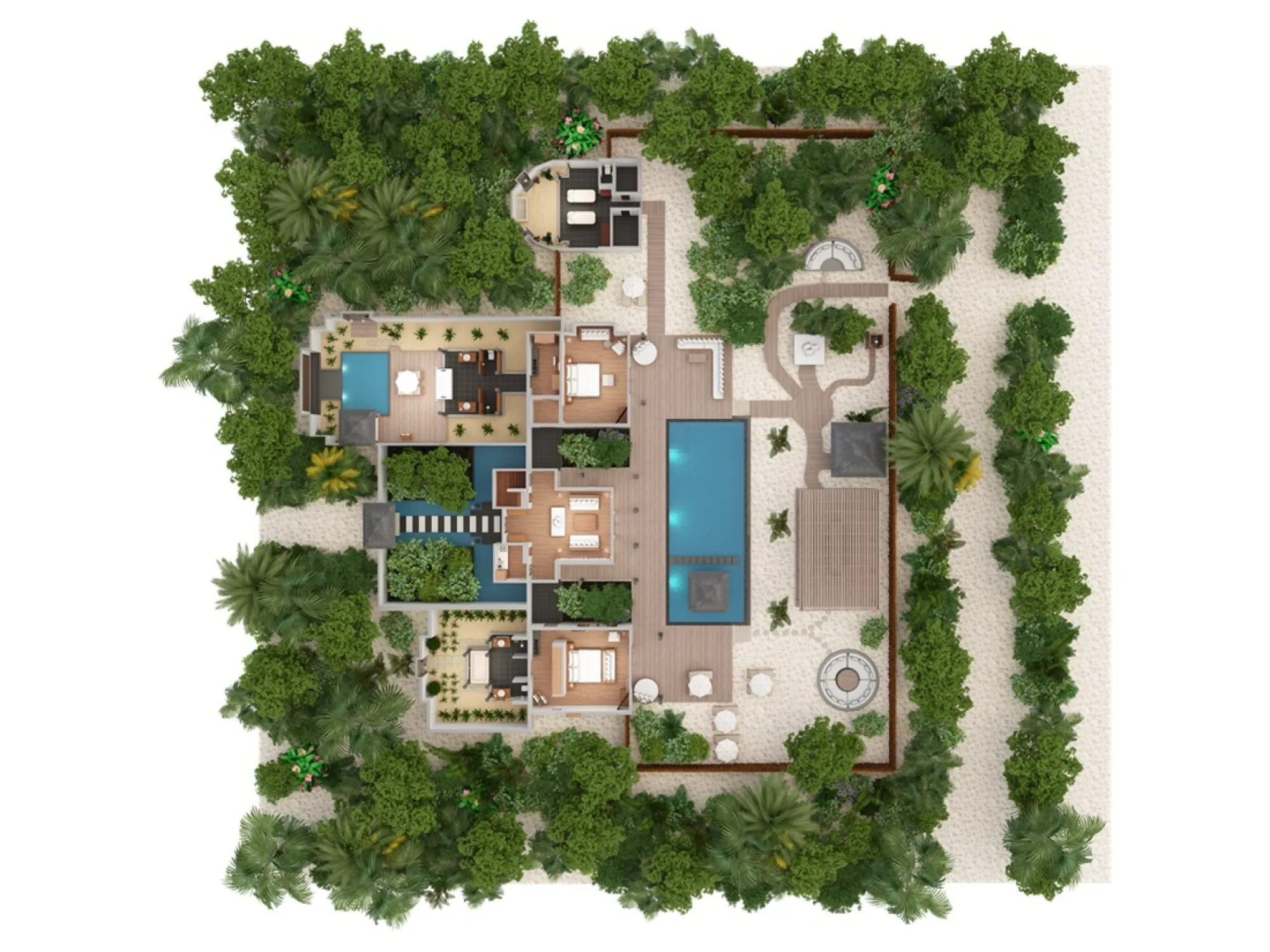 3 Bedroom Island Residence with Family Pool & Private Pool - Floor Map - JA Manafaru Maldives