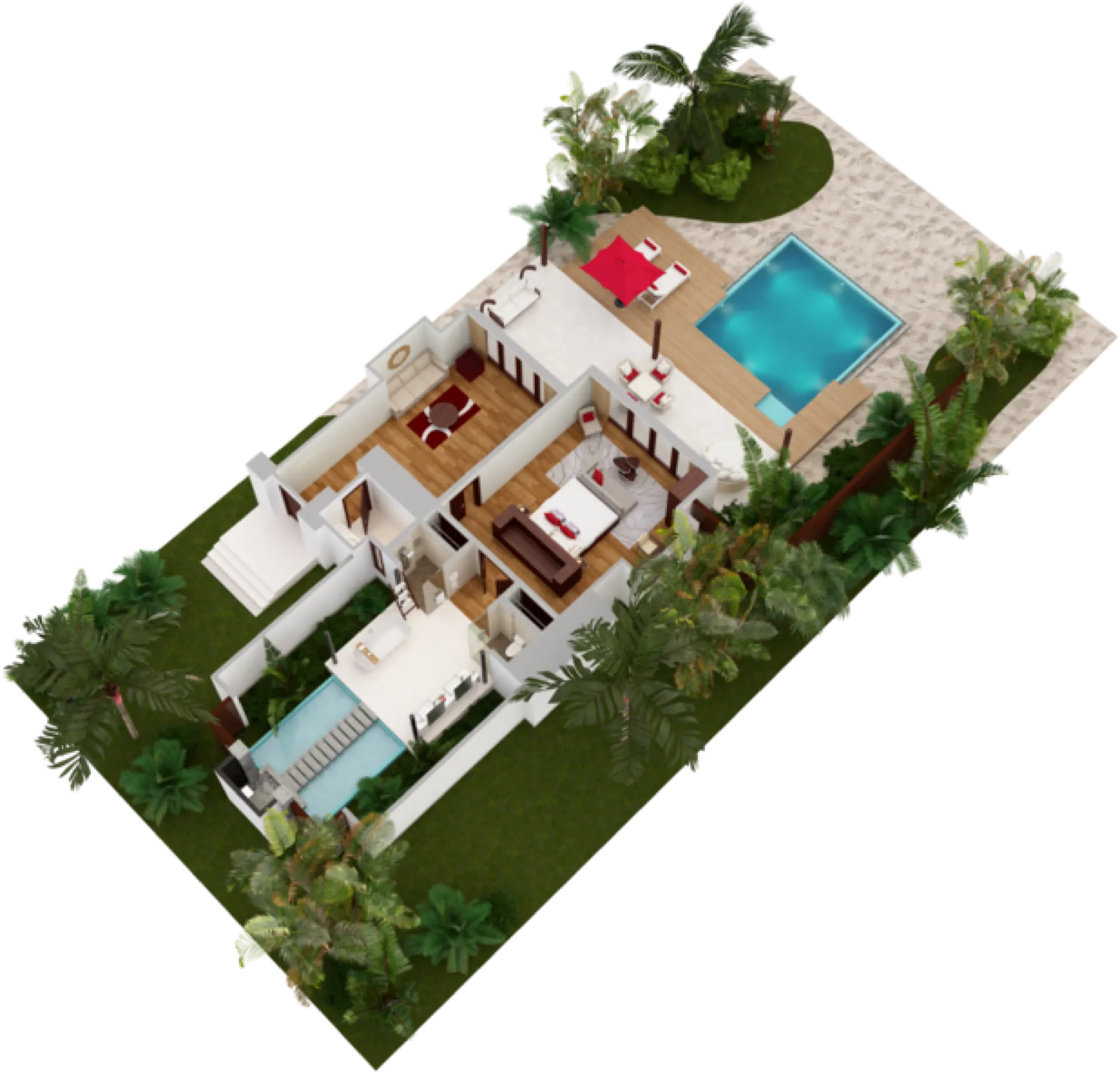 Deluxe Family Beach Pool Villa Floorplan Niyama Private Islands Maldives