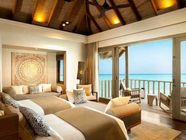 The Vakkaru Over Water Residence - twin bedroom - Vakkaru Maldives