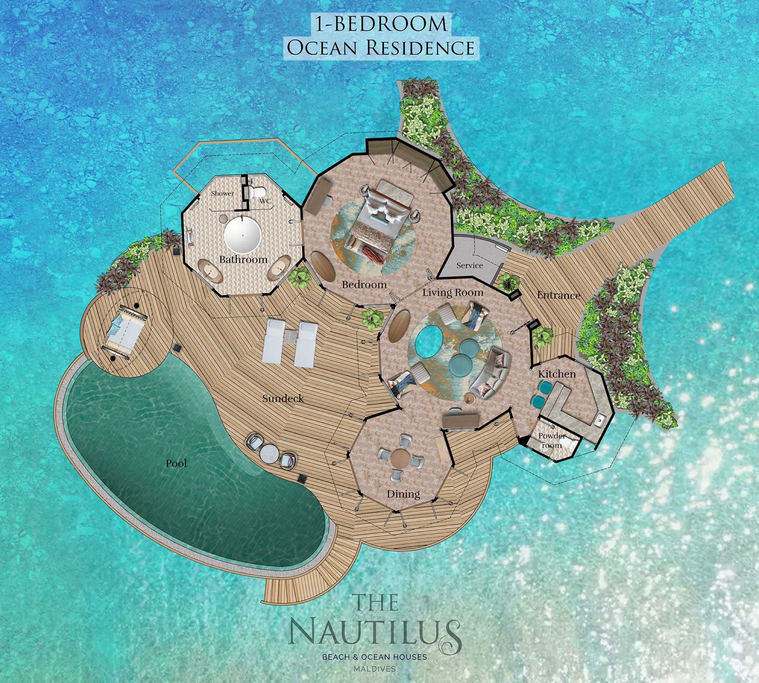 Nautilus-Maldives-Floorplan-Ocean Residence with Pool 