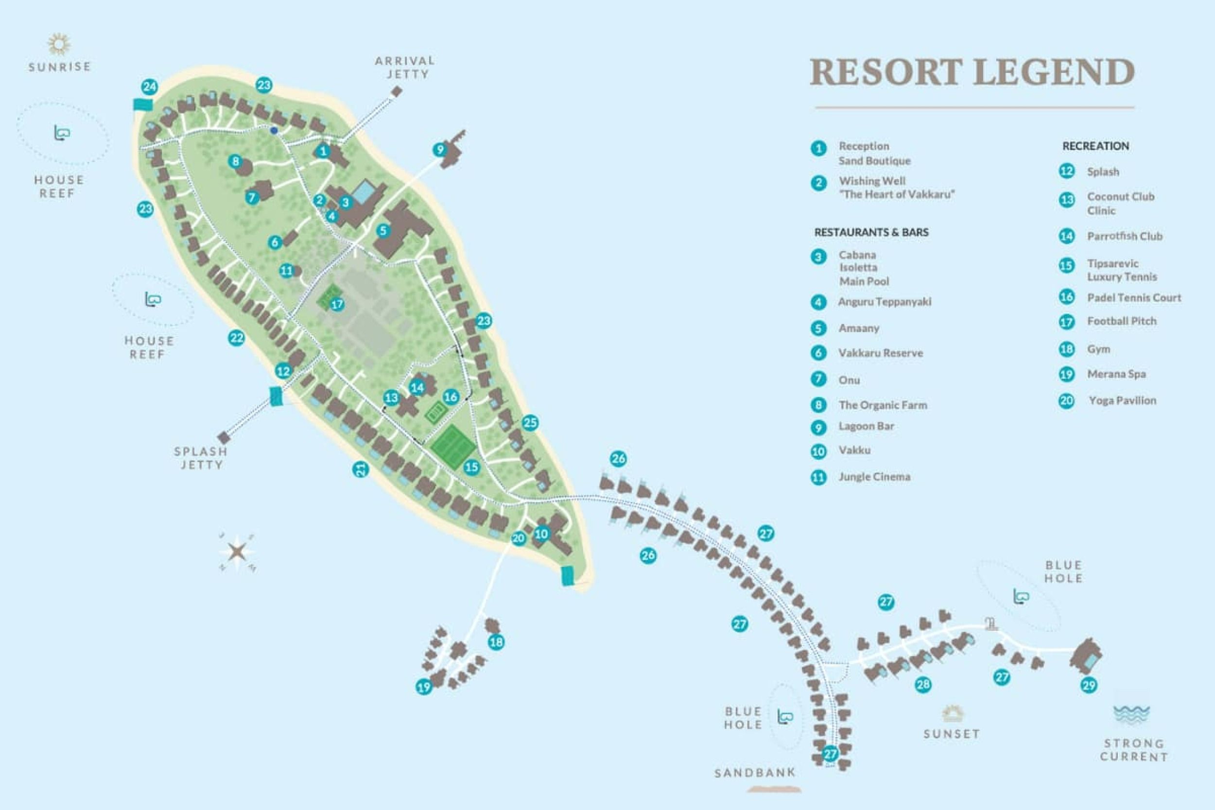 Vakkaru Maldives - Resort Map
