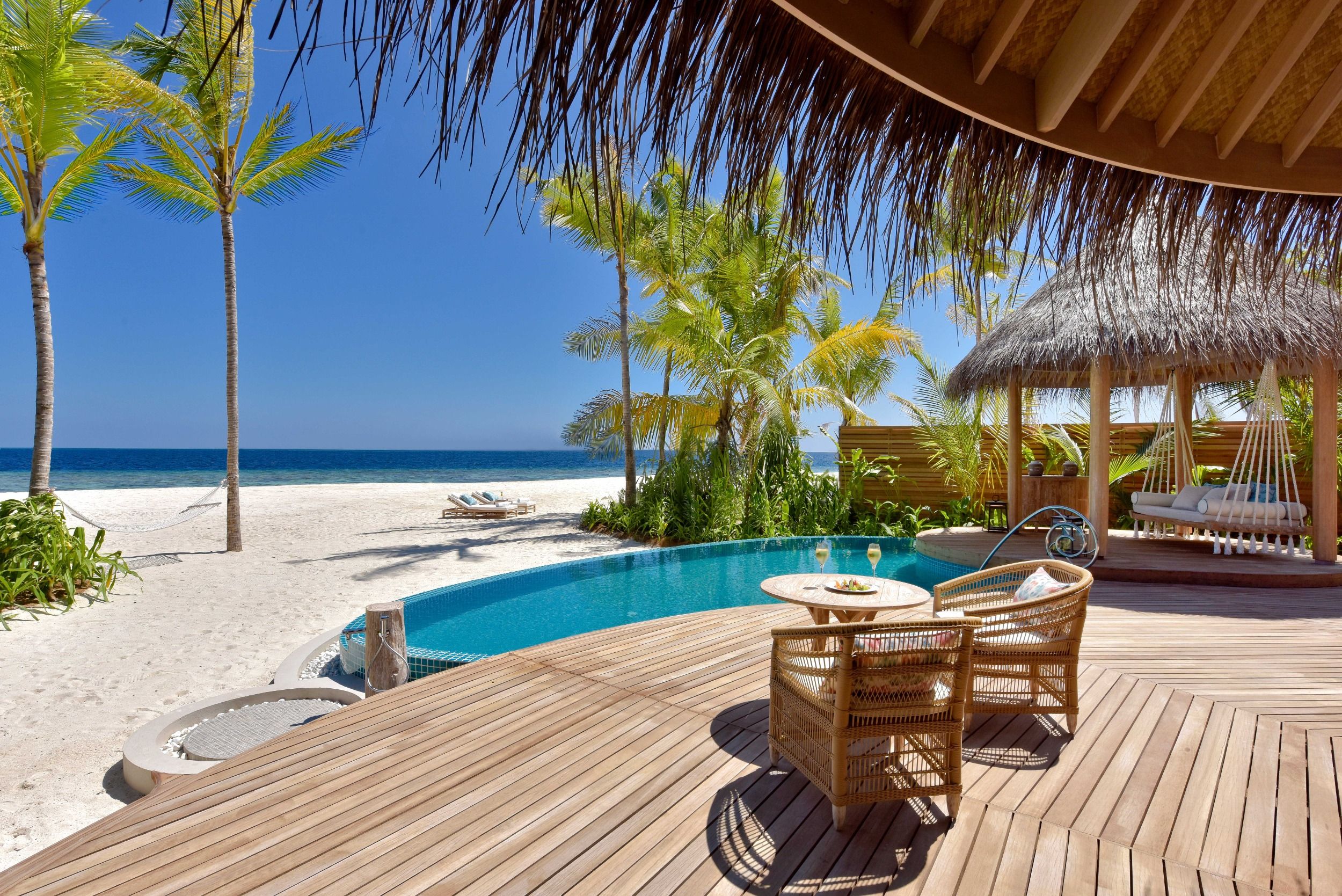 The Nautilus Maldives beach house exterior sundeck