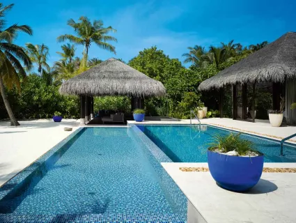 Beach Pool House Vela Private Island Maldives