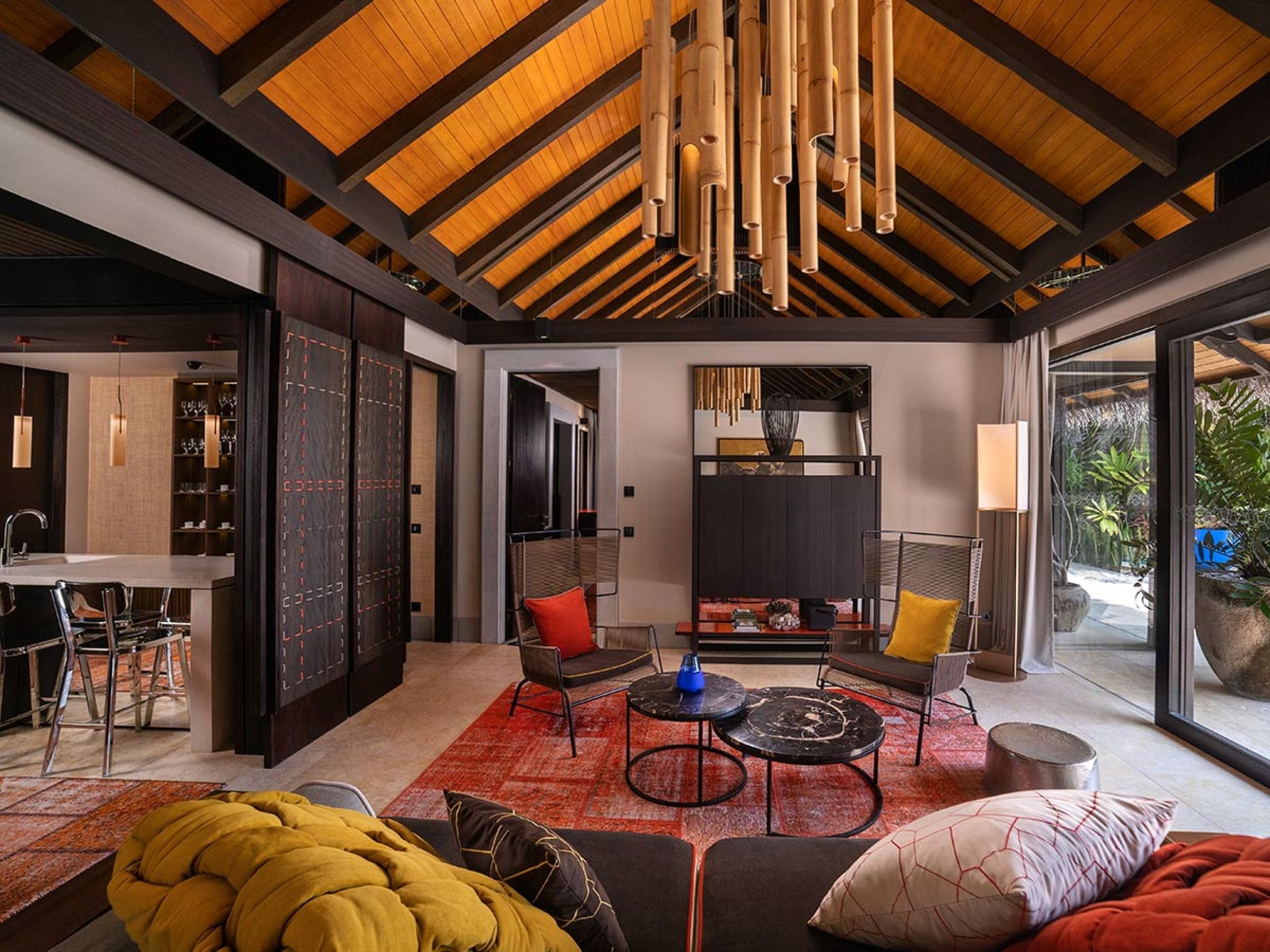 Beach Pool House Living Area 