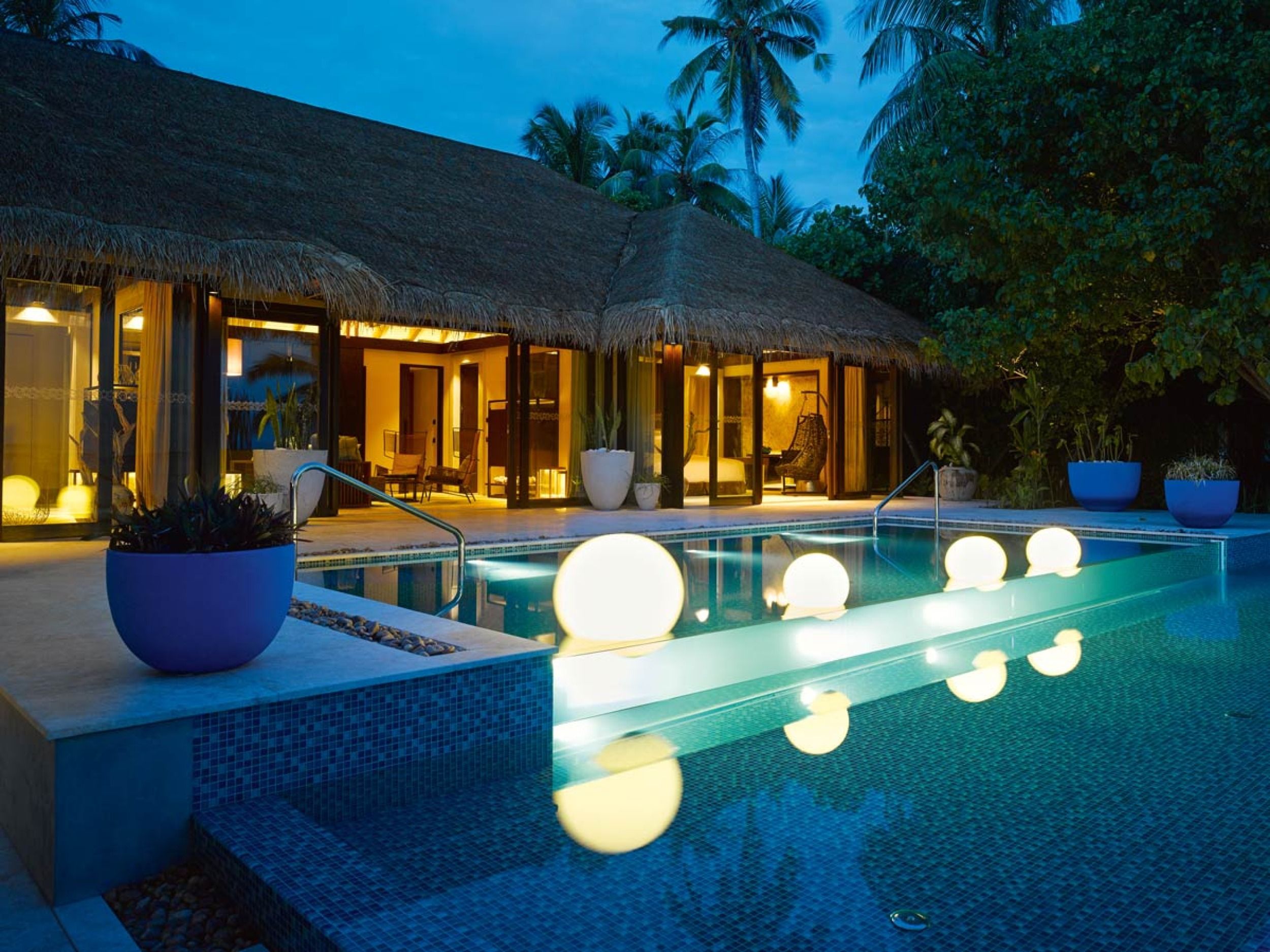 Beach Pool House Vela Private Island Maldives 