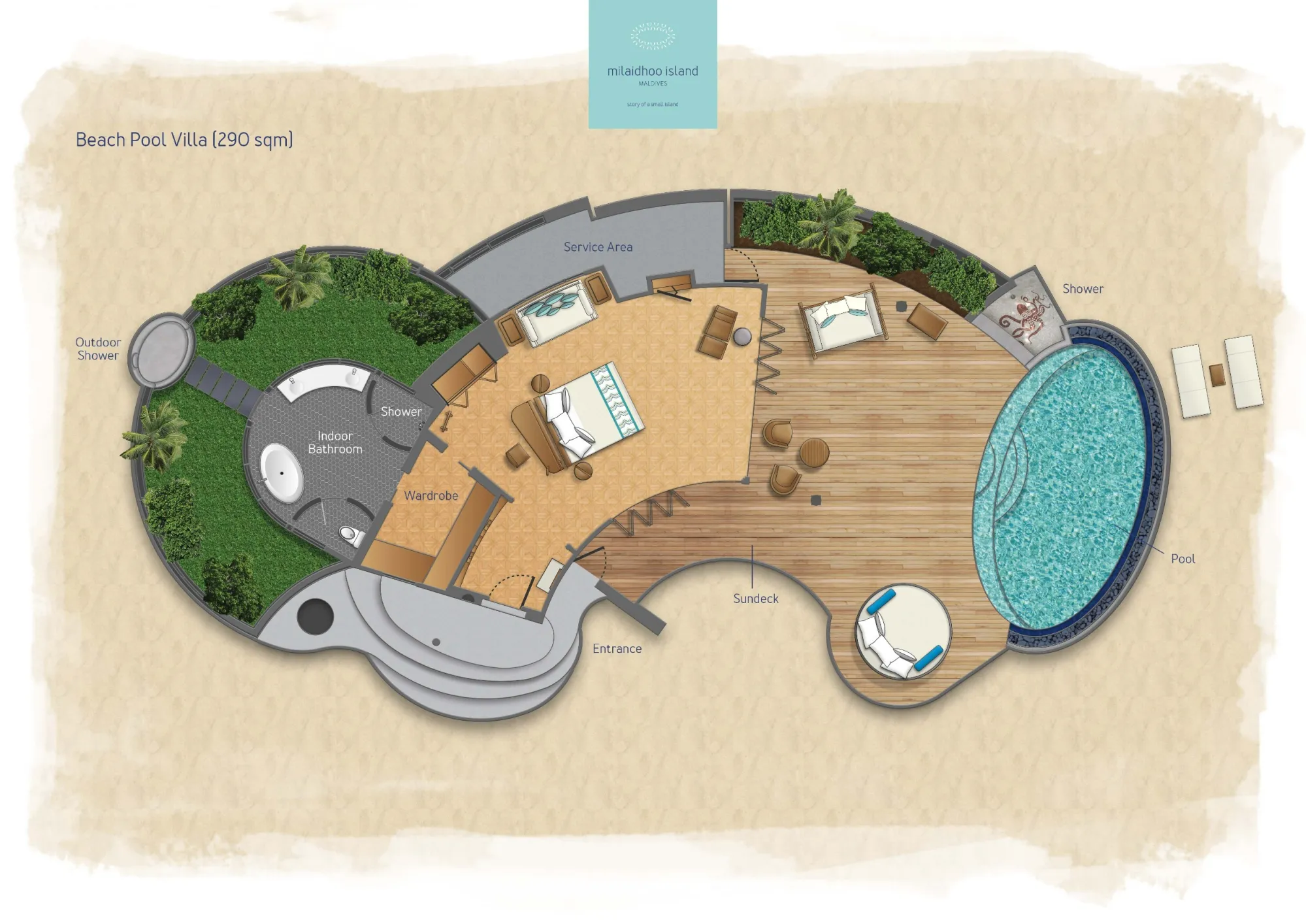 Beach Villa with Private Pool - Milaidhoo Maldives
