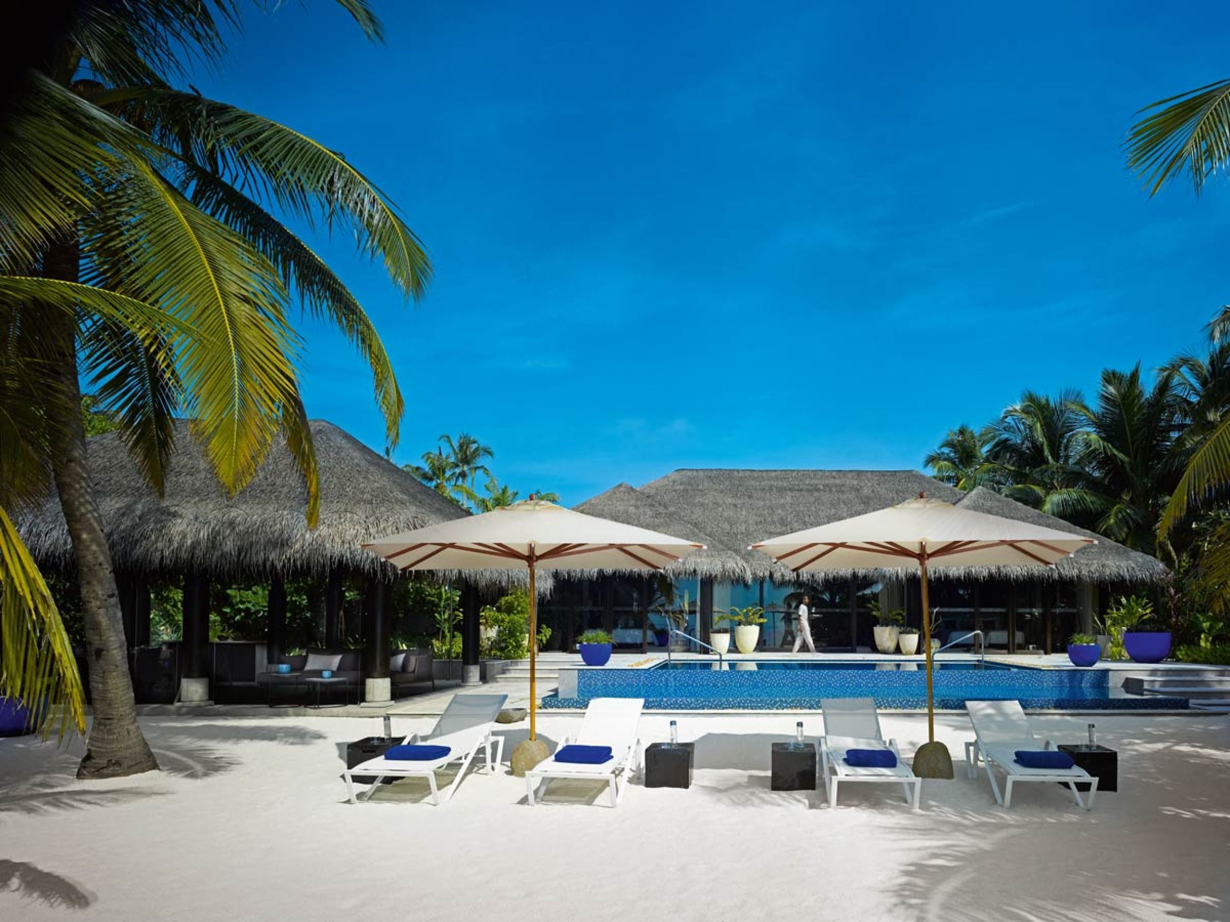 Beach Pool House Vela Private Island Maldives 