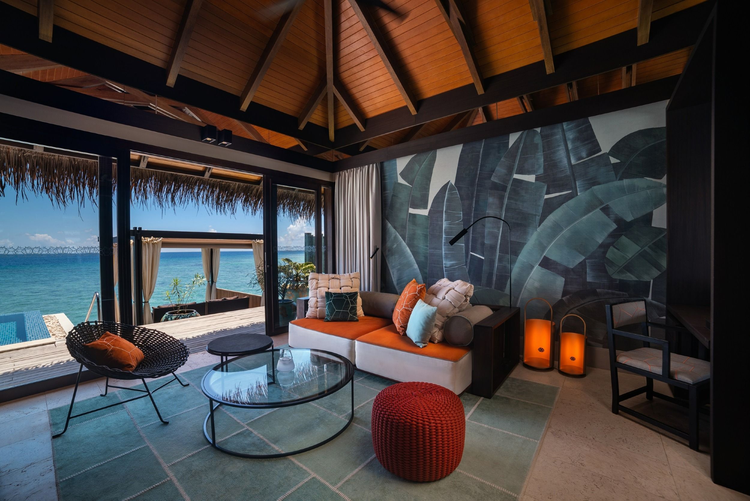 Sunrise Water Pool Villa - Living room - Velaa Private Island Maldives