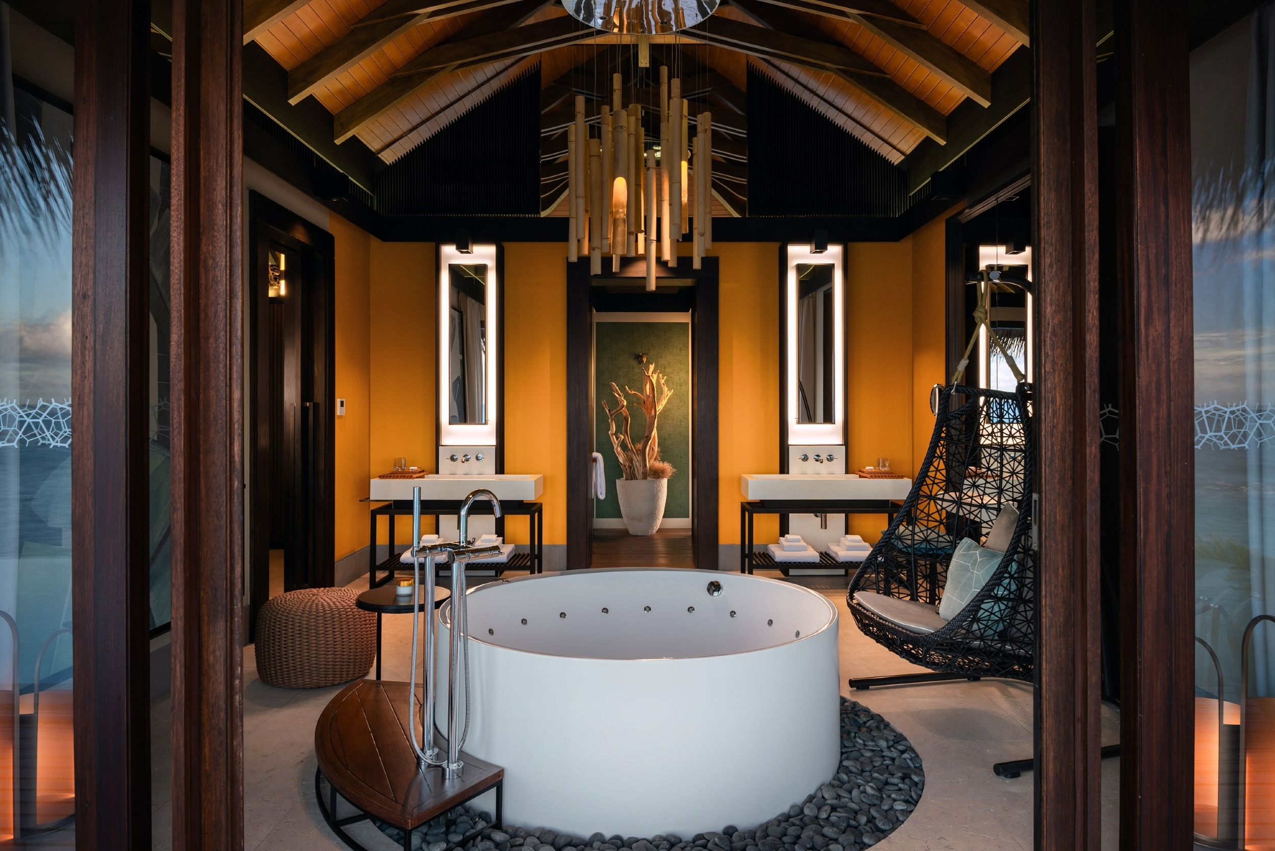 Sunrise Water Pool Villa - Bathroom - Velaa Private Island Maldives