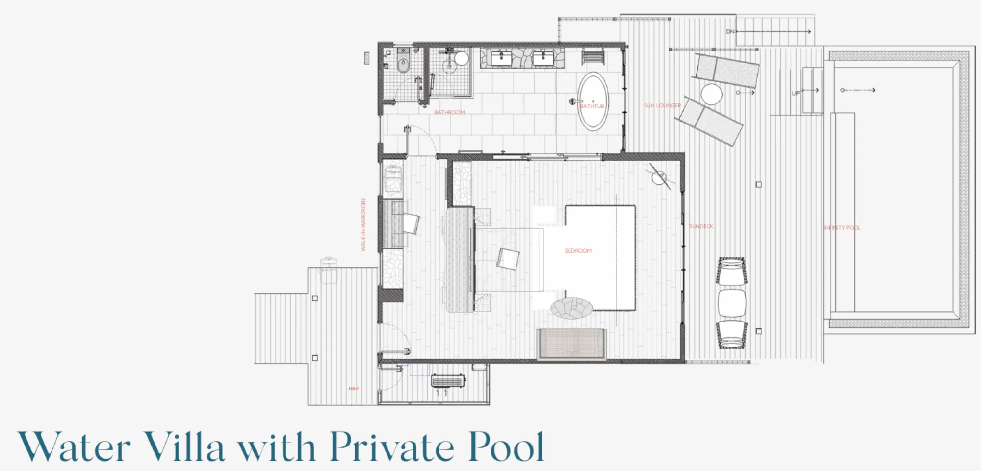 Water Villa with Pool - Nova Maldives - Floor Plan
