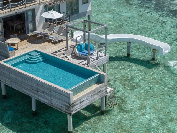 Two Bedroom Lagoon Pool Villa with Slide - Exterior View - Cora Cora Resort Maldives