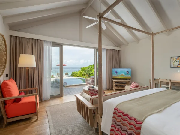 Beach Pool Villa - Bedroom - Cora Cora Resort Maldives