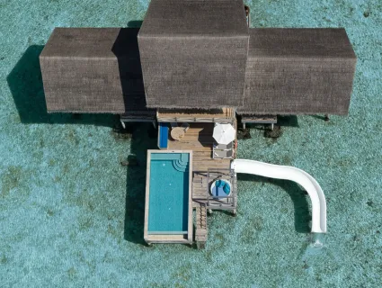Two Bedroom Lagoon Pool Villa with Slide - Aerial view - Cora Cora Resort Maldives