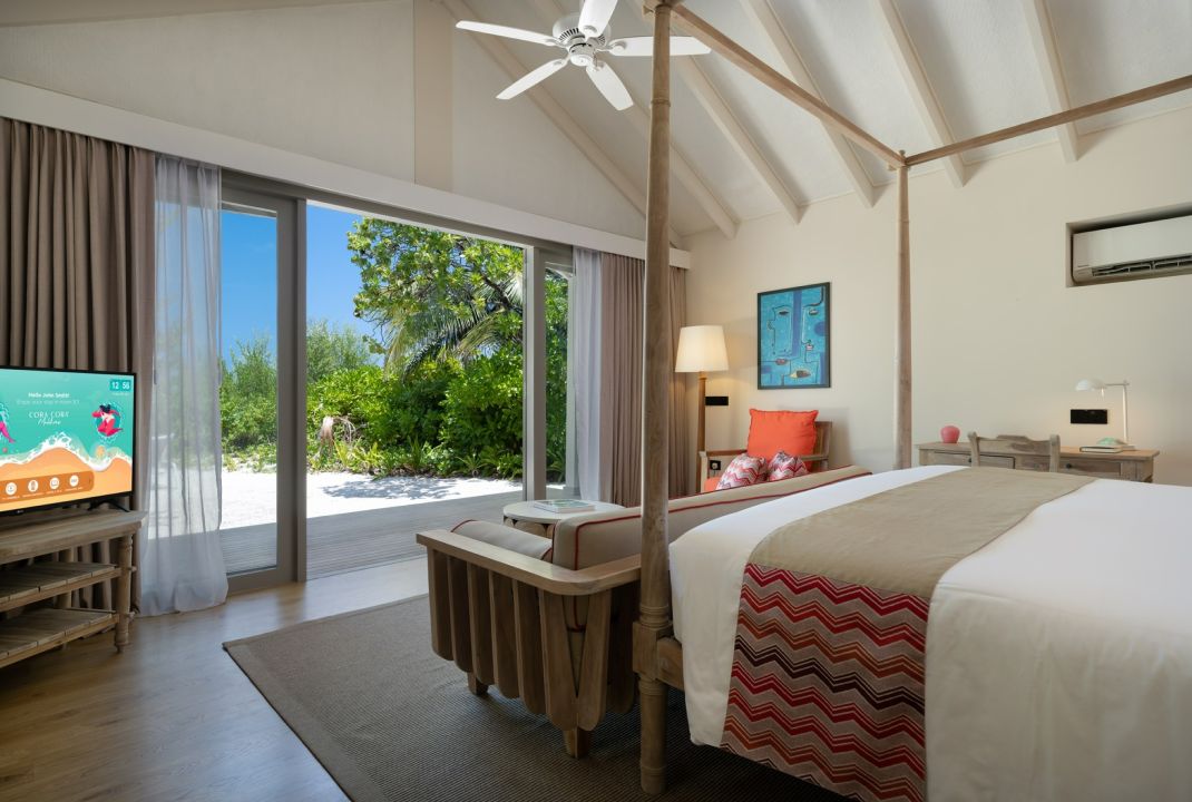 Two Bedroom Family Beach Villa - Bedroom - Cora Cora Resort Maldives