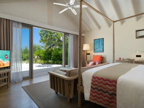 Two Bedroom Family Beach Villa - Bedroom - Cora Cora Resort Maldives