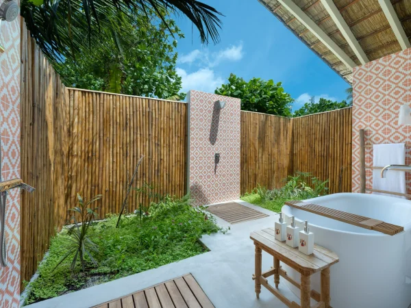 Two Bedroom Family Beach Villa - bathtub - Cora Cora Resort Maldives