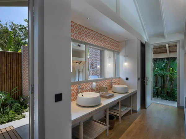 Two Bedroom Family Beach Pool Villa - bathroom - Cora Cora Resort Maldives