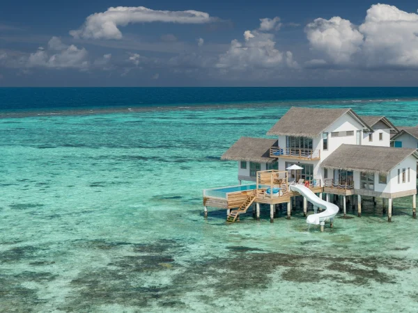 Two Bedroom Lagoon Pool Villa with Slide - Exterior View - Cora Cora Resort Maldives