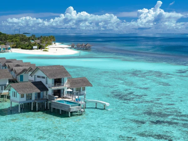 Two Bedroom Lagoon Pool Villa with Slide - Exterior View - Cora Cora Resort Maldives