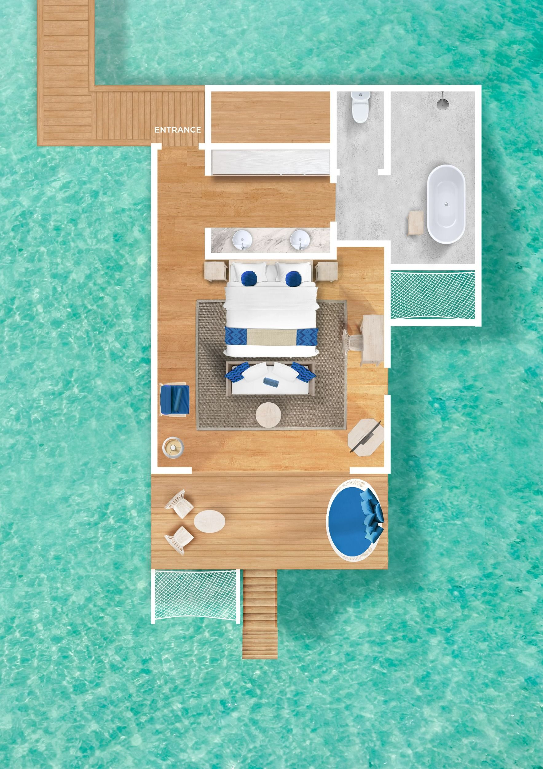 Lagoon Villa - Floor Plan - Cora Cora Resort Maldives