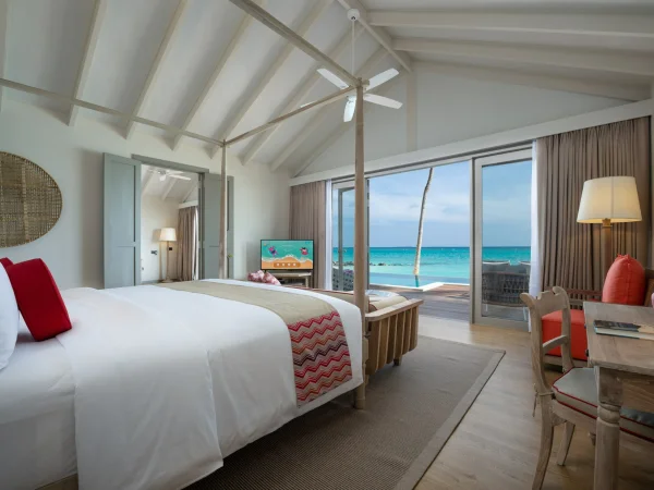 Two Bedroom Family Beach Pool Villa - Bedroom - Cora Cora Resort Maldives